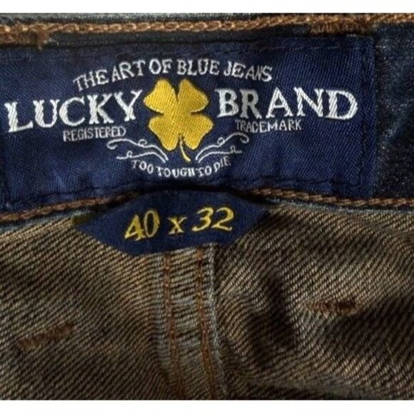 Lucky Brand 181 Relaxed Straight Men's Jeans Blue Denim Size 40x32 - Picture 3 of 13